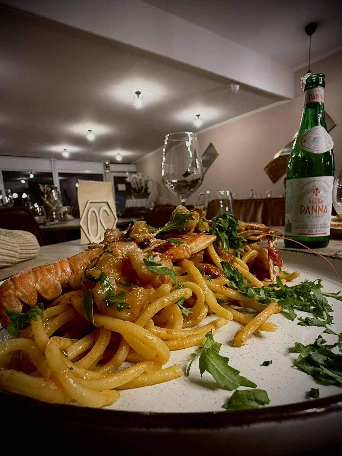 Pâtes aux scampis